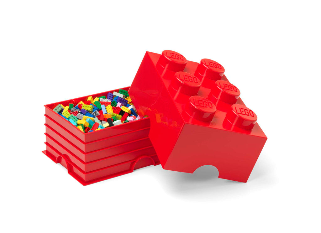 Lego - Opbergbox 'Brick 6' (Rood)
