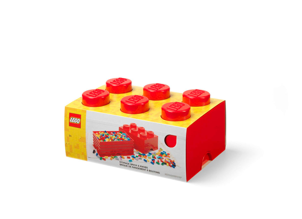 Lego - Opbergbox 'Brick 6' (Rood)