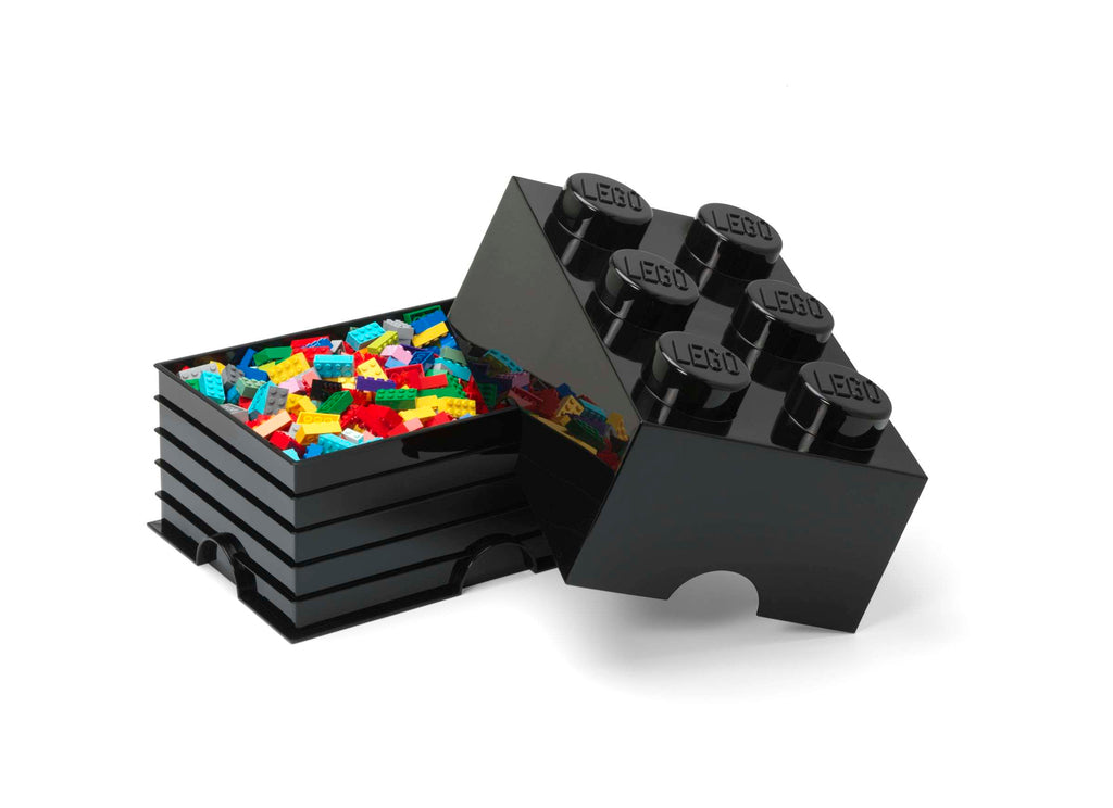 Lego - Opbergbox 'Brick 6' (Zwart)