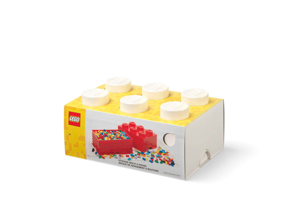 Lego - Opbergbox 'Brick 6' (Wit)