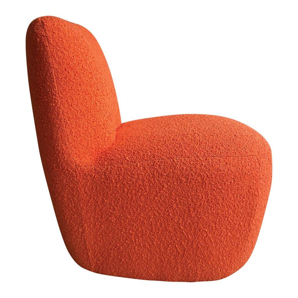 OPJET - Chaise 'Eve' (Bouclé, Orange)