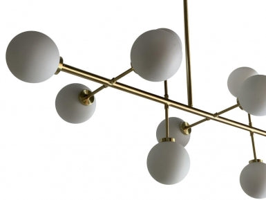 OPJET - Hanglamp 'Edmond' (Goud, Horizontaal, 10 bollen)