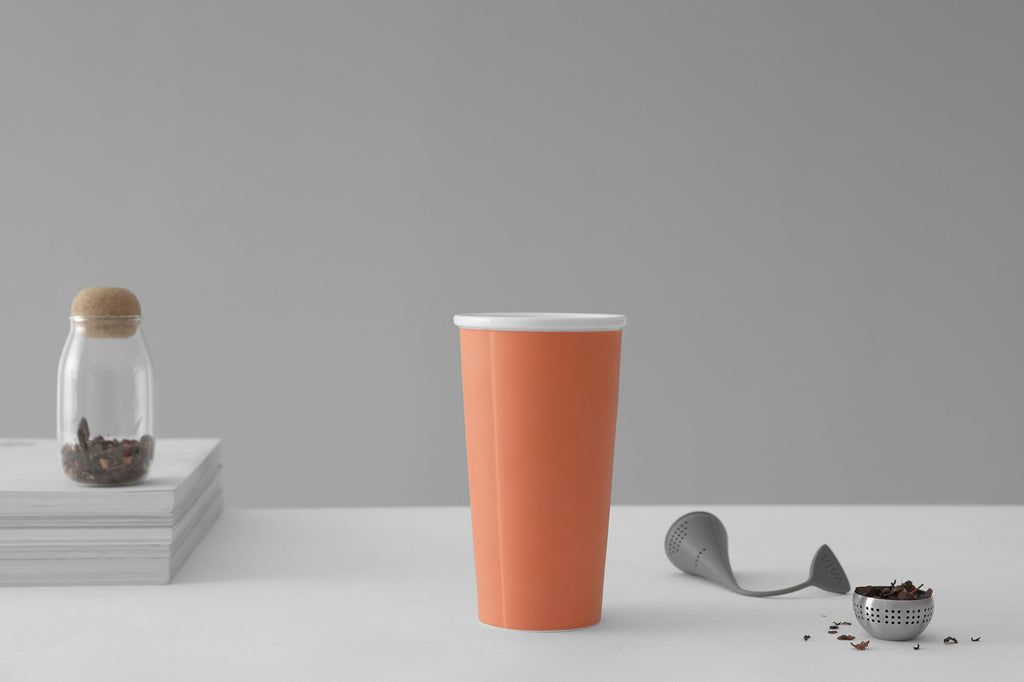 Viva - Papercup 'Anytime Emma' (Porselein, 450ml, Oranje)