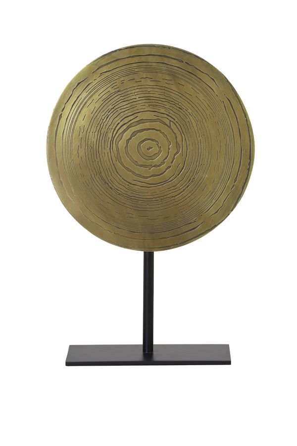 Light & Living - Decoratief beeld 'Sasim' (Antique Bronze, Spiral, Matzwart)