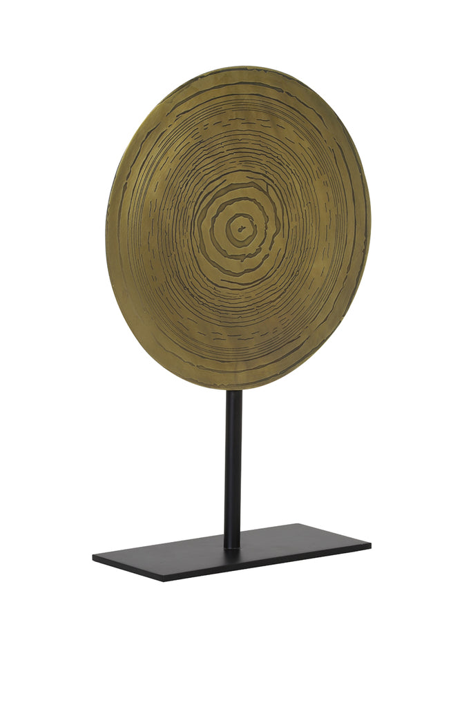 Light &amp; Living - Statue décorative 'Sasim' (Bronze Antique, Spirale, Noir Mat)