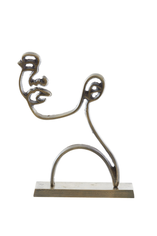 Light &amp; Living - Dekostatue 'Gesicht' (Antike Bronze)