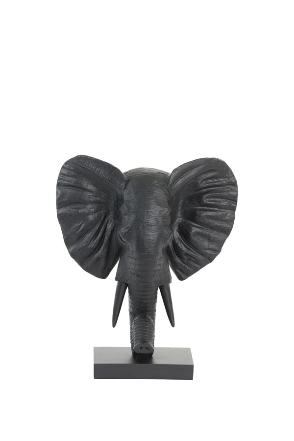 Light & Living - Decoratief beeld 'Elephant' (Maat M, Matzwart)