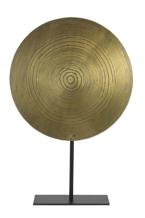 Light &amp; Living - Statue décorative 'Lasim' (Bronze Antique, Spirale, Noir Mat)