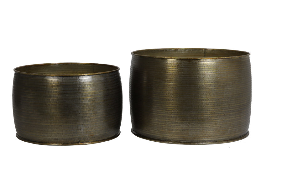 Light & Living - Bijzettafels 'Orne' (Set van 2, Antique Bronze)