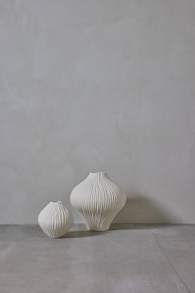 Lene Bjerre - Vase 'Esmia' (34,5 cm de haut, Blanc cassé)