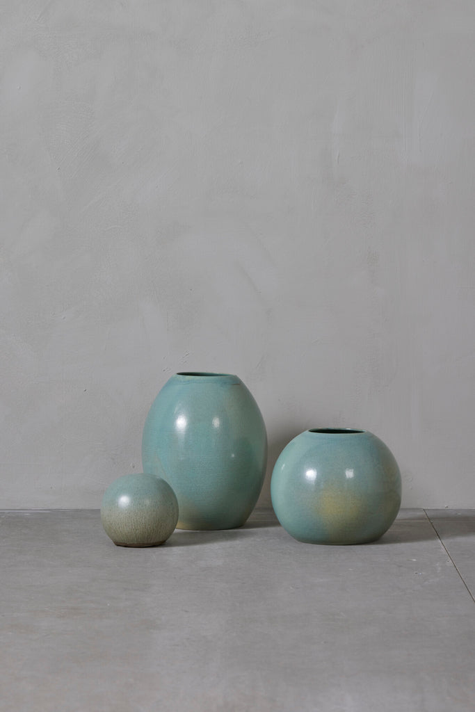 Lene Bjerre - Vase 'Eslia' (28cm hoch, Dunkles Mint)