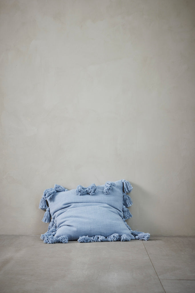 Lene Bjerre - Coussin décoratif 'Feminia' (60cm x 60cm, Bleu)