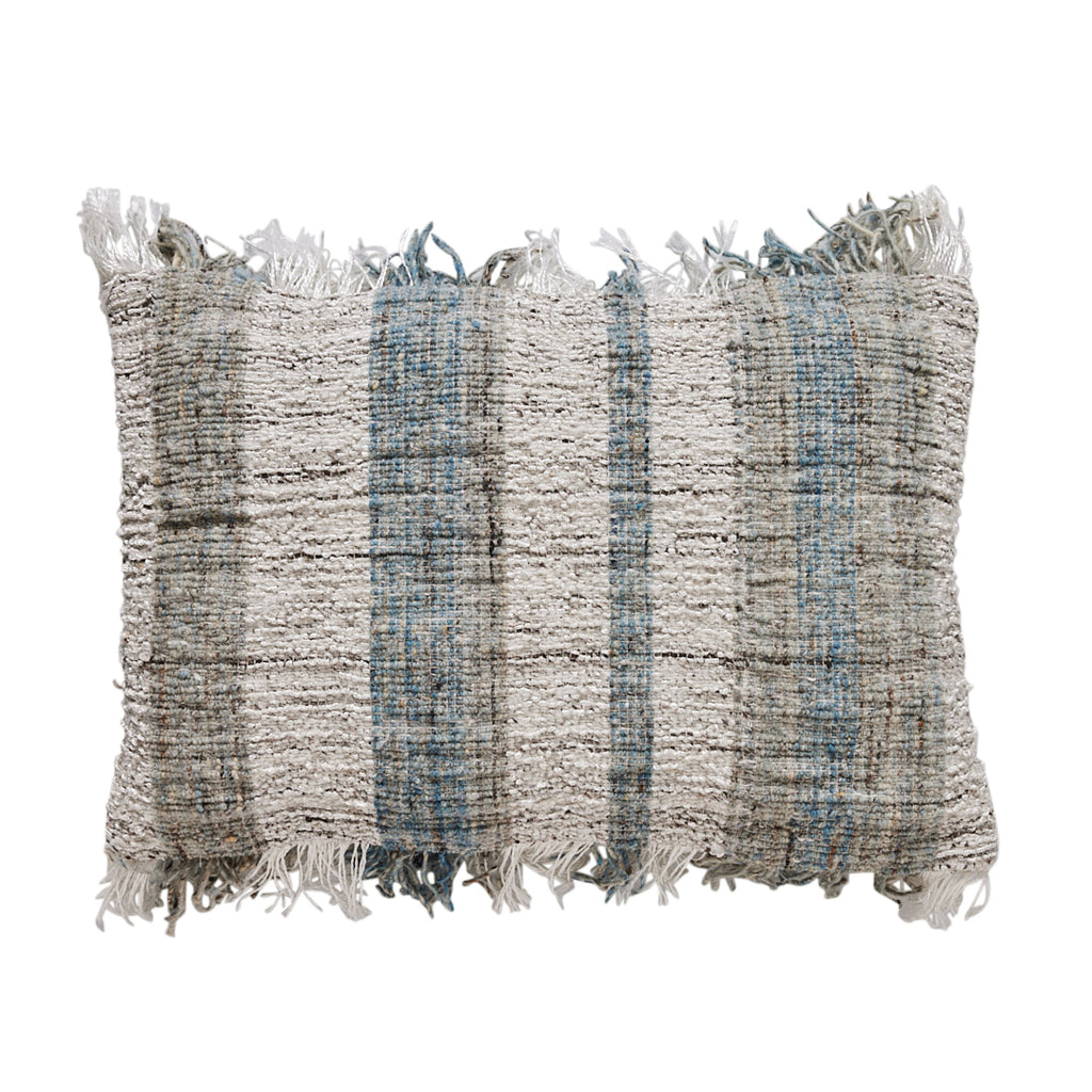 Lene Bjerre - Coussin décoratif 'Viselle' (40x60cm, Bleu/Vert)