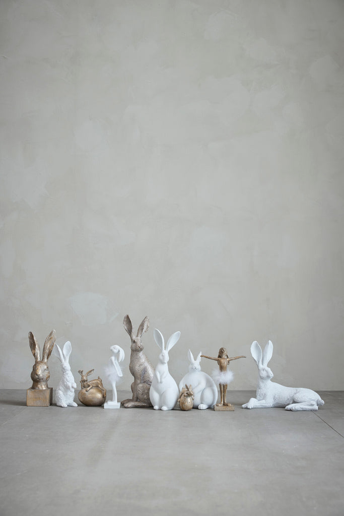 Lene Bjerre - Lapin de Pâques décoratif 'Sevonia' (29 cm de haut, Blanc)