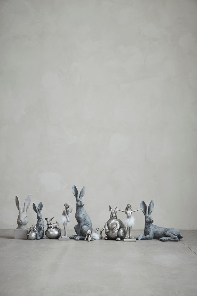 Lene Bjerre - Lapin de Pâques décoratif 'Sevonia' (29 cm de haut, Gris)