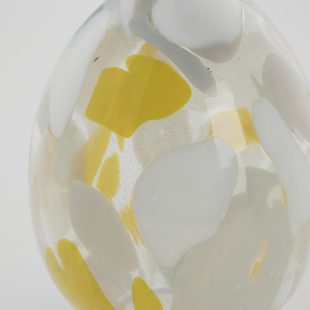 Lene Bjerre - Oeuf en verre soufflé bouche 'Murisa' (30cm, Blanc)