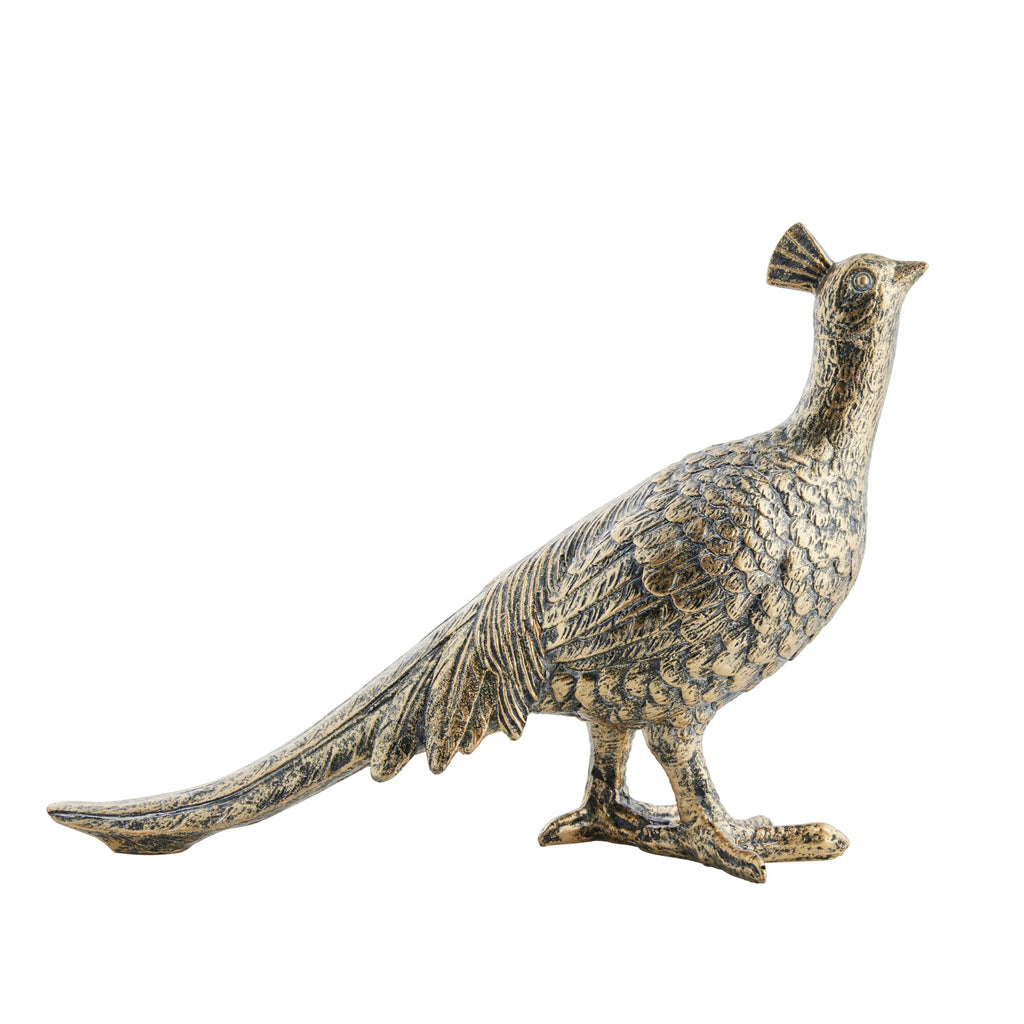 Lene Bjerre - Oiseau décoratif 'Amari' (Or antique, 22,5 cm de haut)