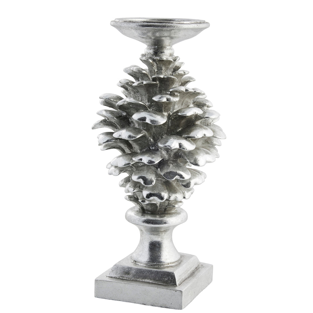 Lene Bjerre - Decoratieve dennenappel 'Gracie' (28.3cm hoog, Zilver)