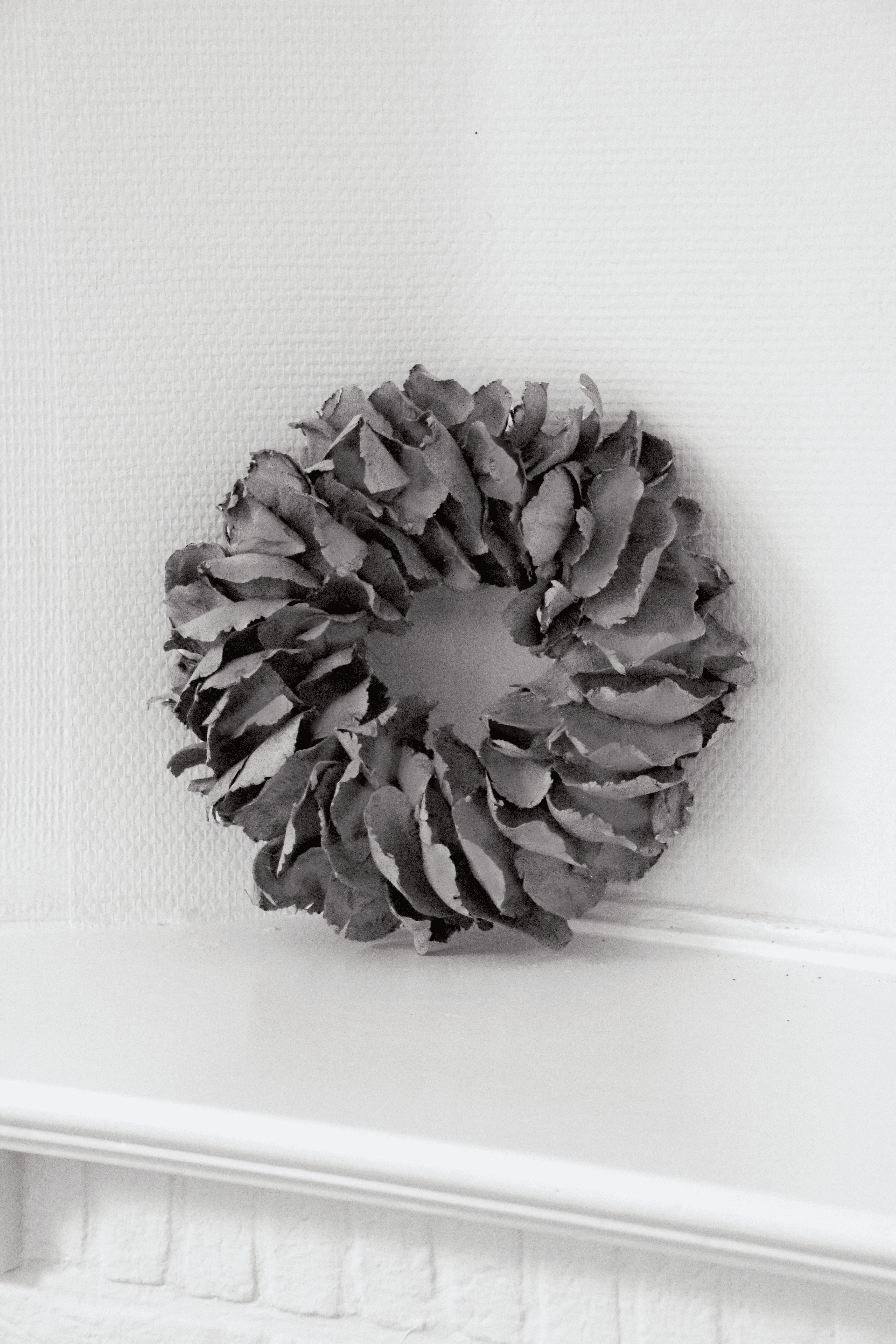 Maison d'Abri - Couronne 'Palm Petal' (Ø25cm, Lavis gris foncé)