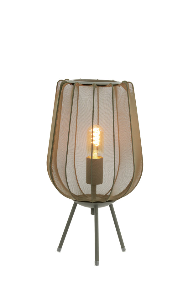 Light &amp; Living - Lampe de table 'Plumeria' (Taille M, Vert Foncé)