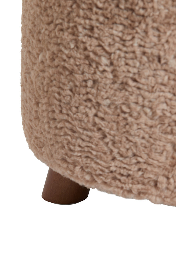 Light &amp; Living - Pouf 'Polly' (Marron Gris &amp; Marron)