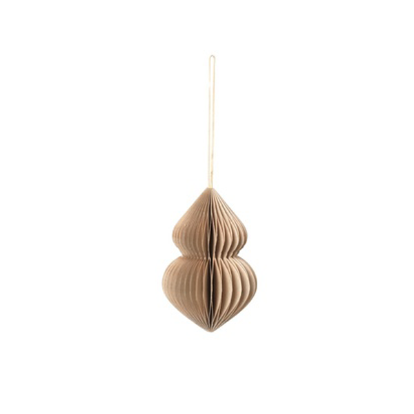 Broste Copenhagen - Kerstornament 'Origami' (Natural Brown, C)