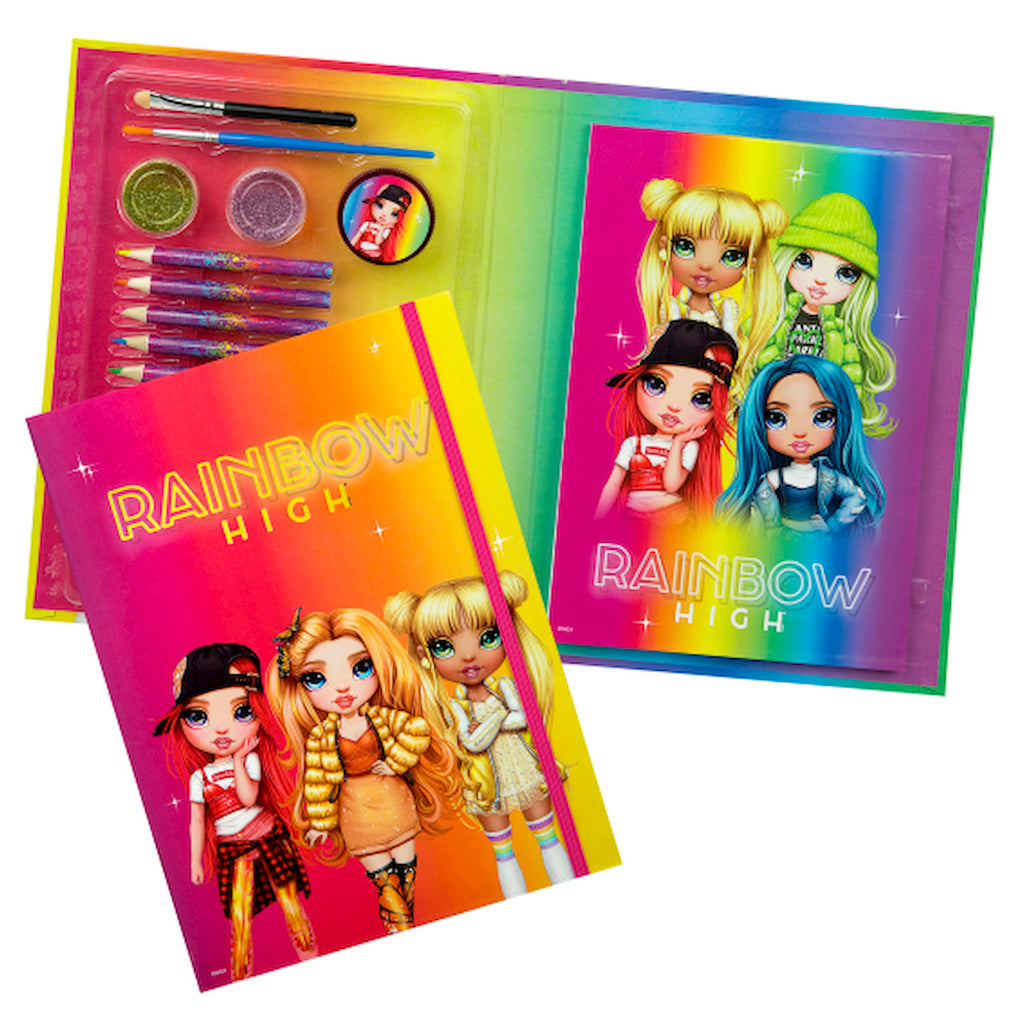 Rainbow High Kit de dessin maquillage 19 pièces