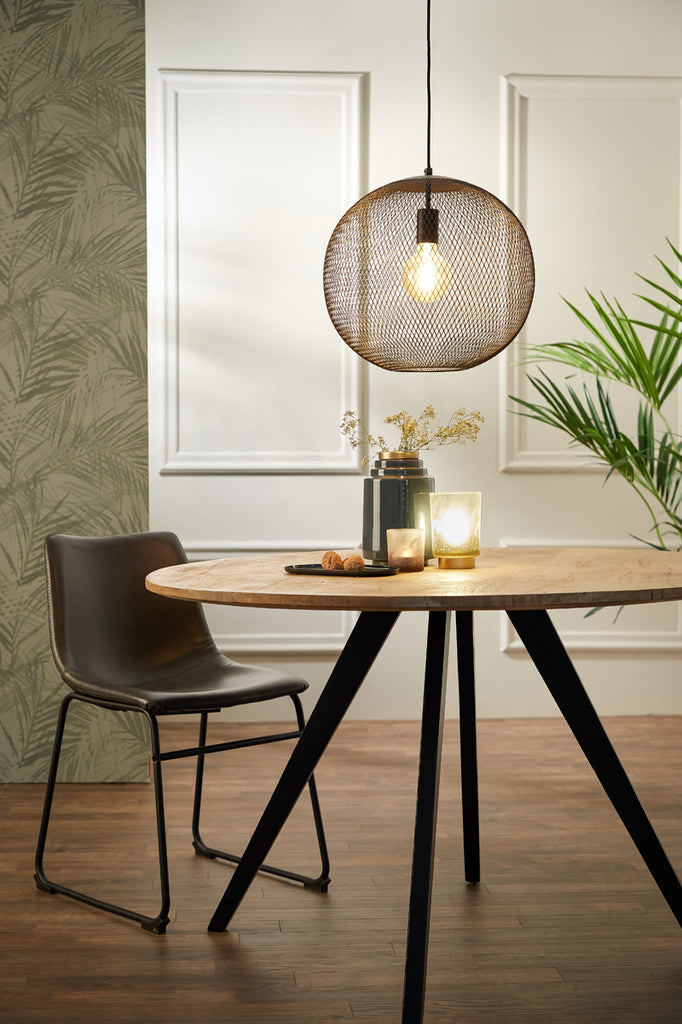 Light & Living - Hanglamp 'Reilley' (Maat M, Matzwart)