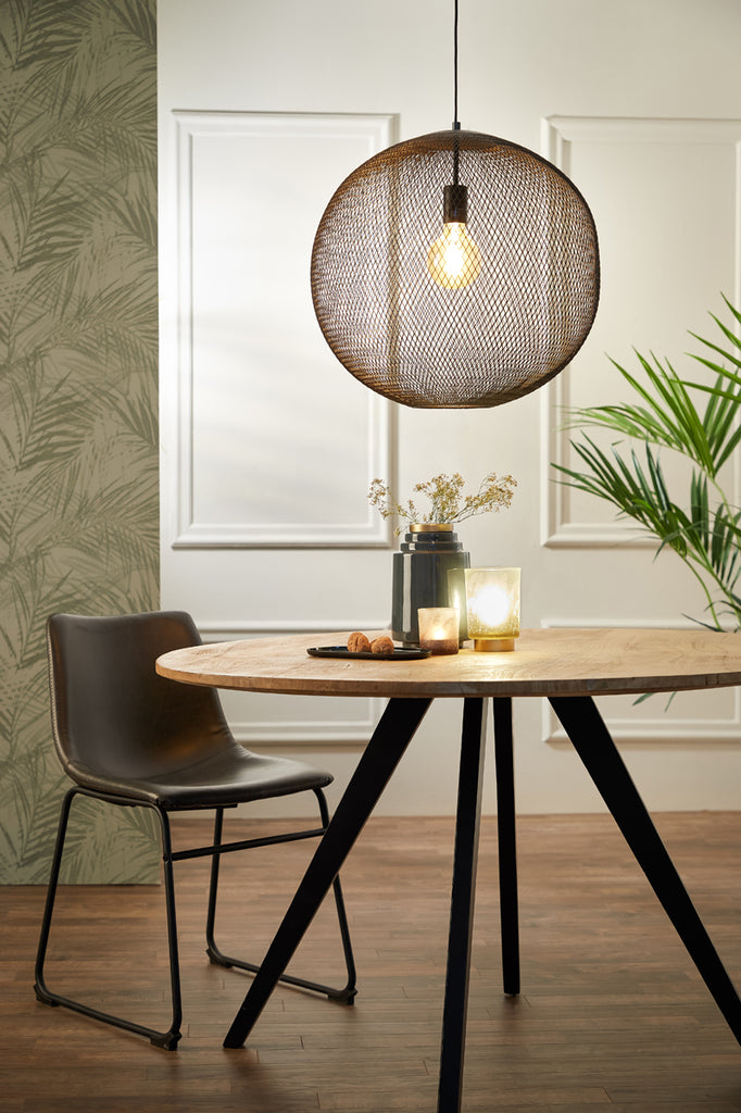 Light & Living - Hanglamp 'Reilley' (Maat L, Matzwart)