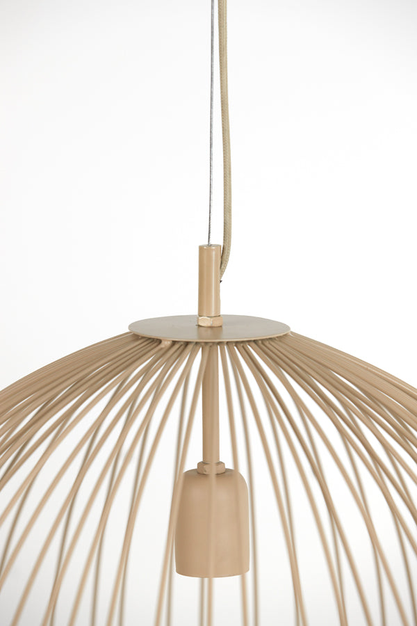 Light &amp; Living - Lampe à suspension 'Rilana' (Taille S, Beige Mat)