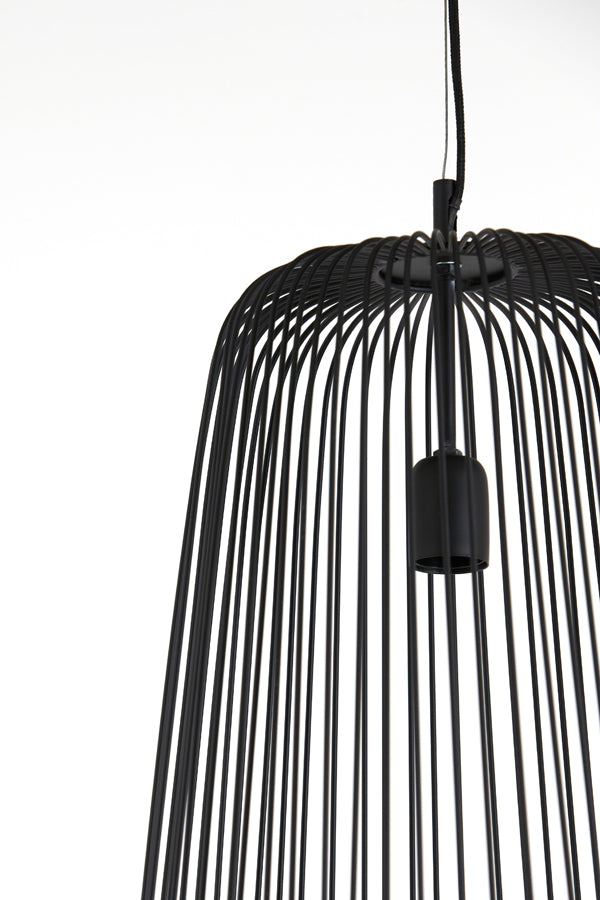 Light &amp; Living - Lampe suspendue 'Rilanu' (Taille L, Noir Mat)