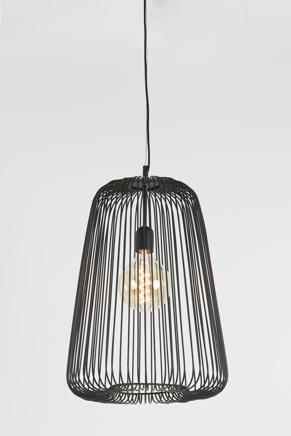 Light &amp; Living - Lampe suspendue 'Rilanu' (Taille L, Noir Mat)