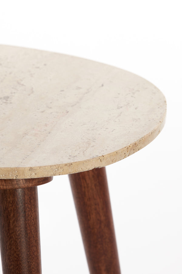 Light & Living - Salontafel 'Romano' (Maat M, Travertine Sand & Wood Brown)