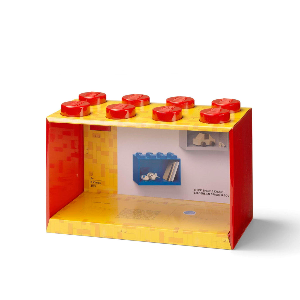 Lego - Wandschap 'Brick 8' (Rood)