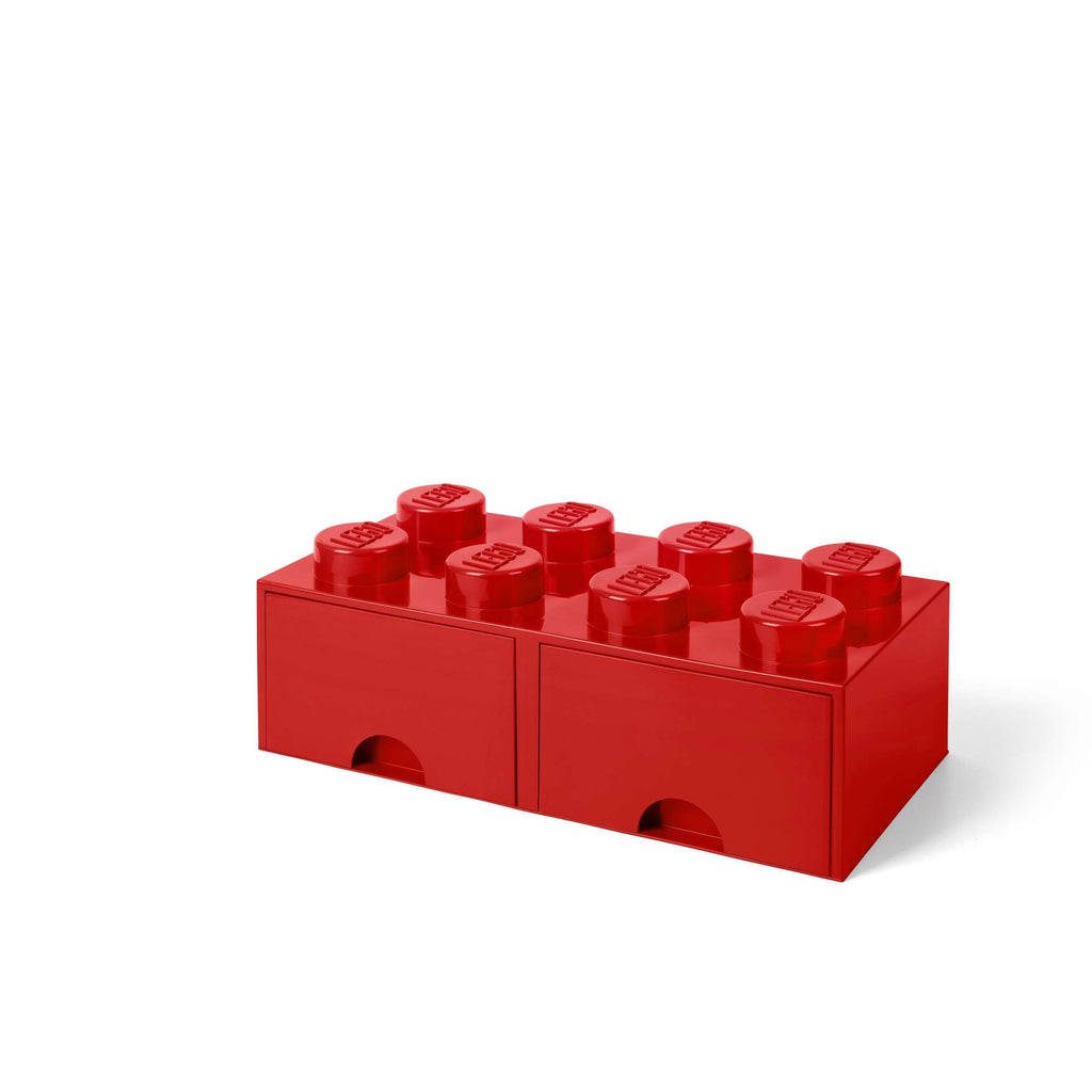 Lego - Opbergbox 'Brick 8' (Met twee lades, Rood)