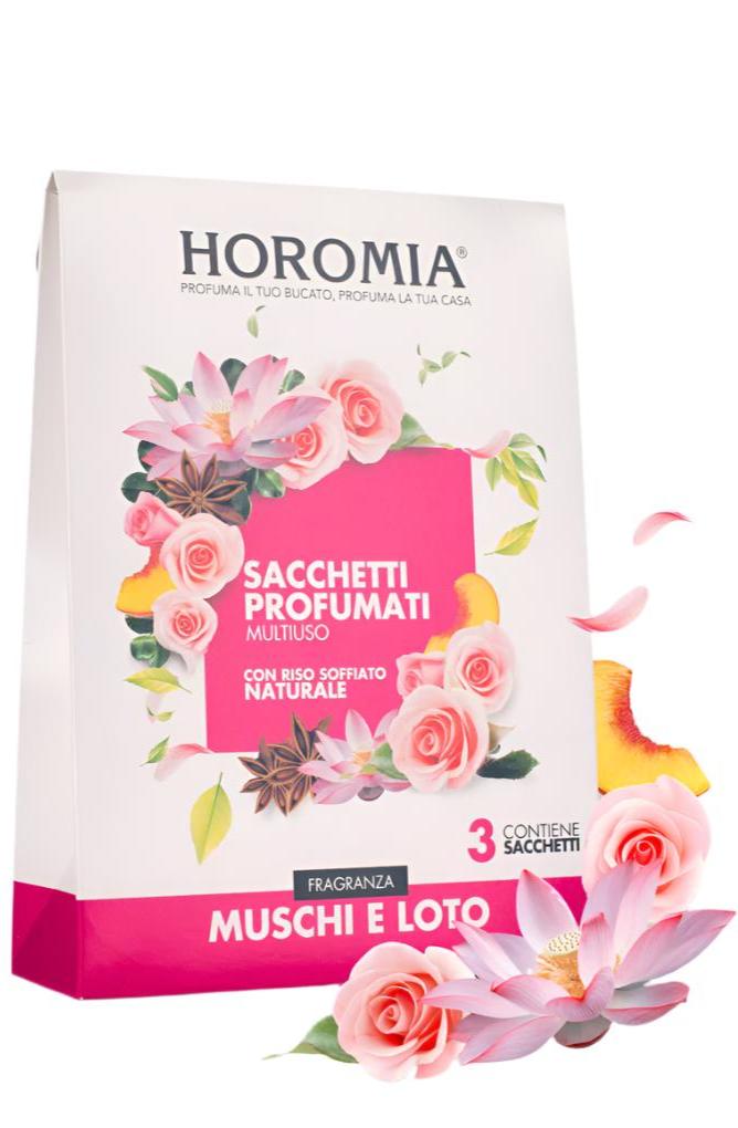 Horomia – Duftsäckchen „Muschi e Loto“ – 3er-Set