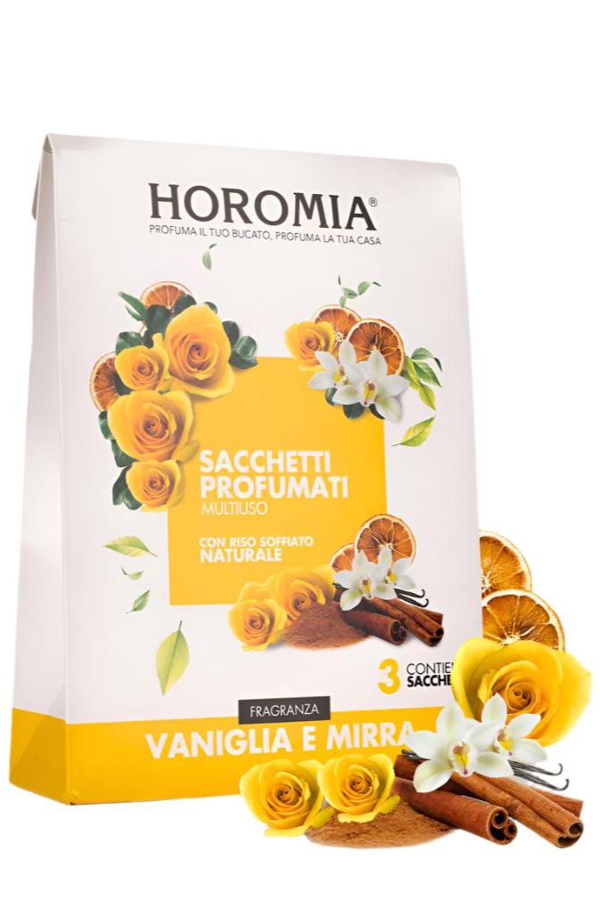 Horomia – Duftsäckchen „Vaniglia e Mirra“ – 3er-Set