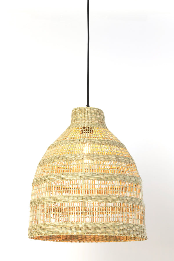 Light &amp; Living - Lampe suspendue 'Sagar' (Taille M, Jonc de Mer, Naturel)