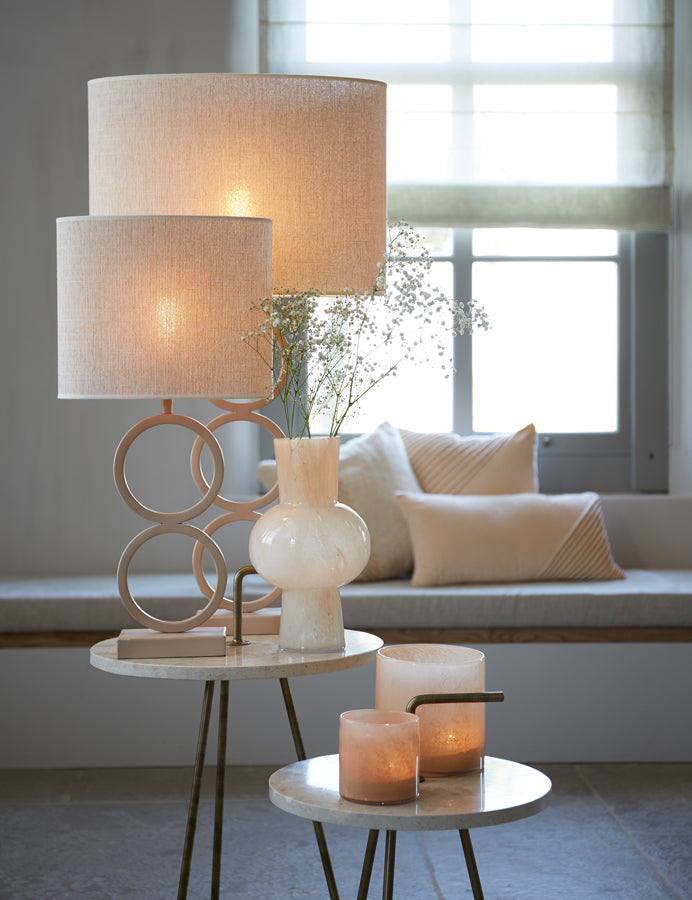 Light & Living - Lampenkap 'Breska' (38cm x 17.5cm, Pearl White)