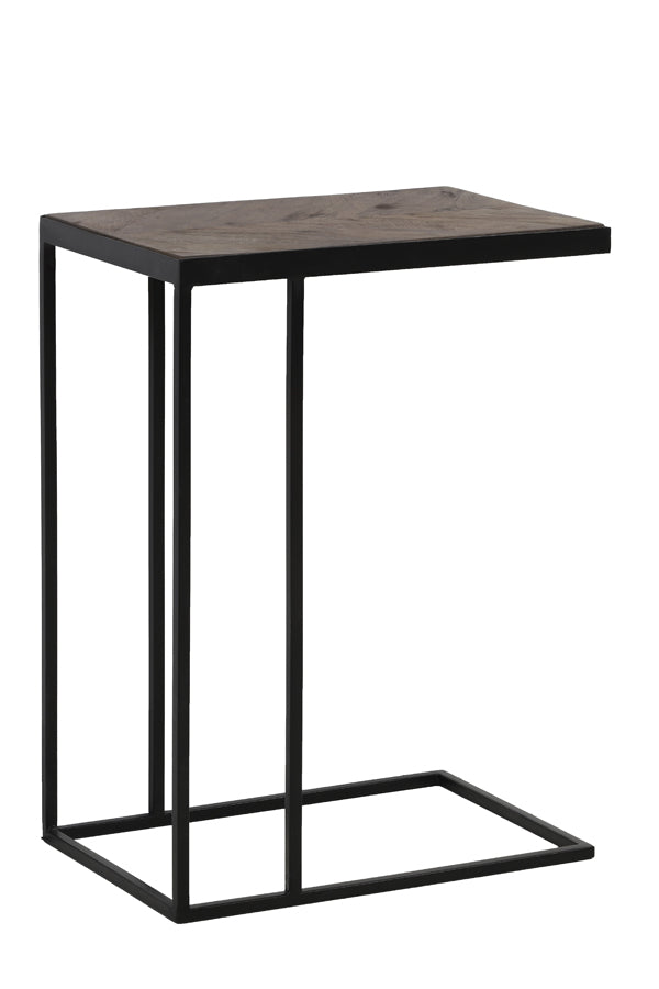 Light &amp; Living - Table d'appoint 'Chisa' (Bois, Marron et Noir)