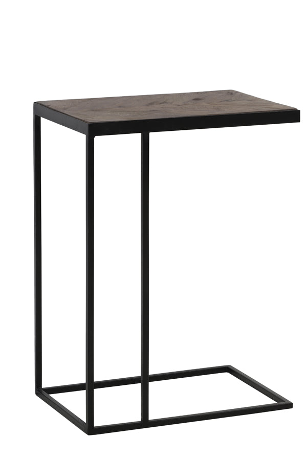 Light &amp; Living - Table d'appoint 'Chisa' (Bois, Marron et Noir)