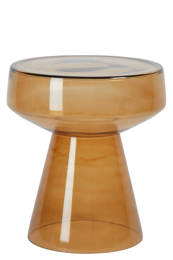 Light &amp; Living - Table d'appoint 'Dakwa' (37cm x 44cm, Verre, Jaune Ocre)