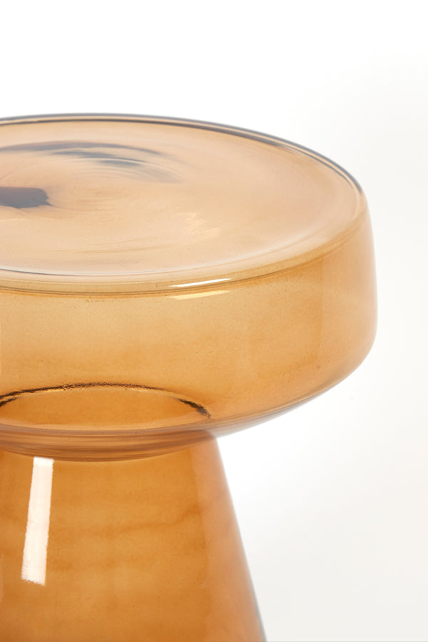 Light &amp; Living - Table d'appoint 'Dakwa' (37cm x 44cm, Verre, Jaune Ocre)