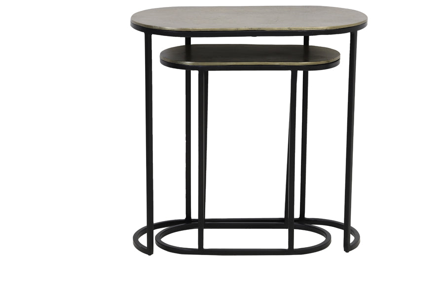 Light &amp; Living - Tables d'appoint 'Bocov' (Lot de 2, Bronze Antique Noir)