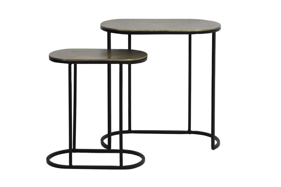 Light &amp; Living - Tables d'appoint 'Bocov' (Lot de 2, Bronze Antique Noir)