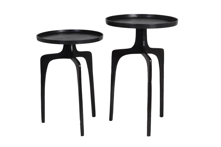 Light &amp; Living - Tables d'appoint 'Pano' (Lot de 2, Bronze Foncé)