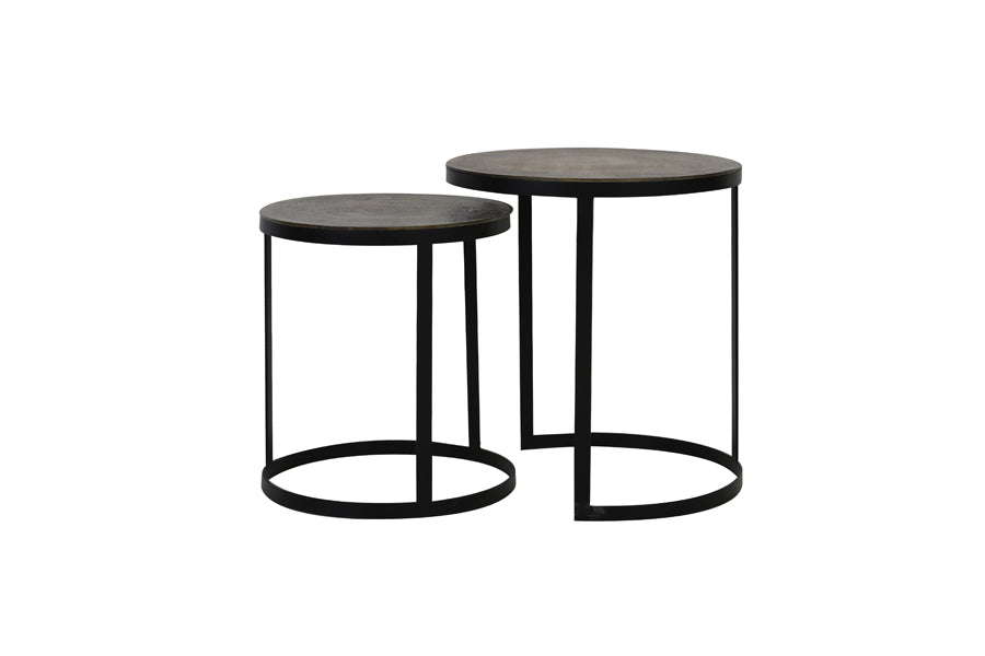 Light &amp; Living - Tables d'appoint 'Trelo' (Lot de 2, Bronze Antique Noir)