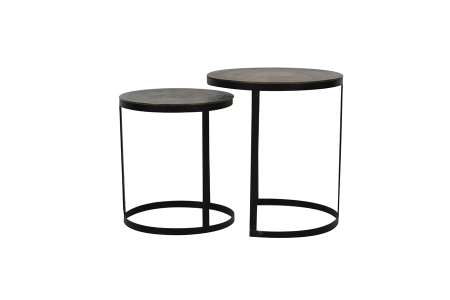 Light &amp; Living - Tables d'appoint 'Trelo' (Lot de 2, Bronze Antique Noir)