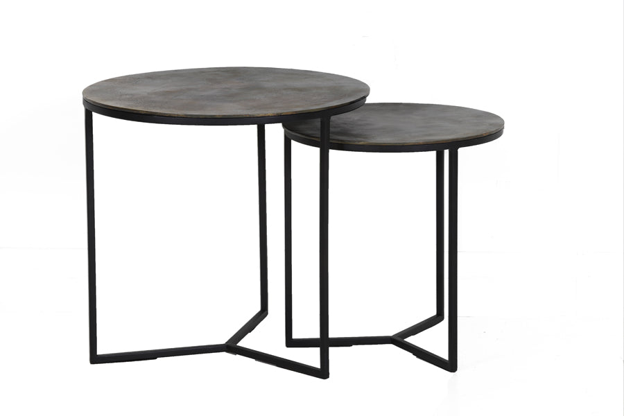 Light &amp; Living - Tables d'appoint 'Socos' (Lot de 2, Bronze huilé antique)