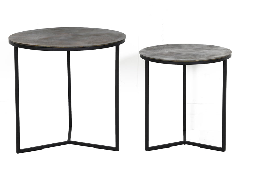 Light &amp; Living - Tables d'appoint 'Socos' (Lot de 2, Bronze huilé antique)